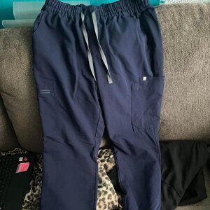 Figs Navy Wide Leg Pants